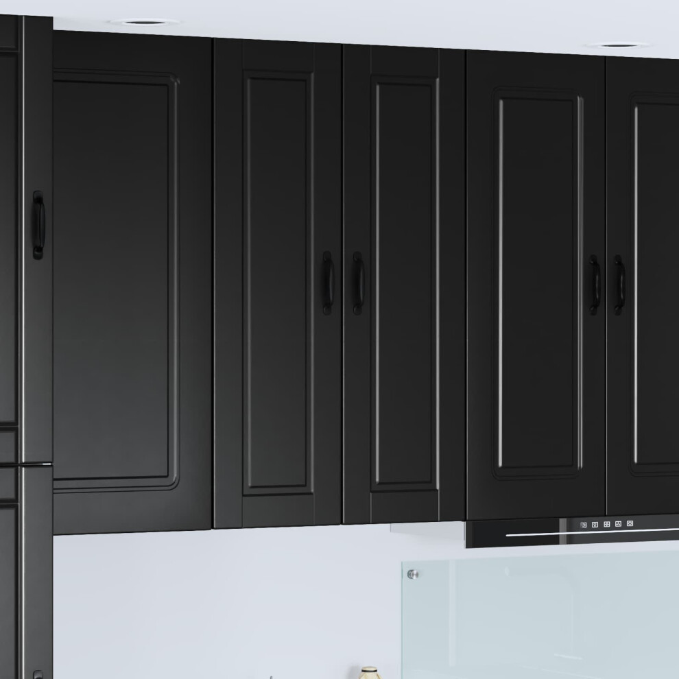 vidaXL Wall Cabinet PORTO Black 30 x 31 x 100 cm Engineered Wood - Image 3