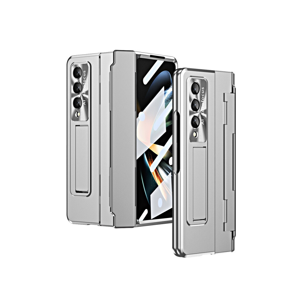 Compatible Gift Samsung Galaxy Z Fold3 5G Armor Series Integrated Folding Phone Case With Hinge (Elegant Silver):For Samsung Galaxy Z Fold3 5G Gold 3042090299367