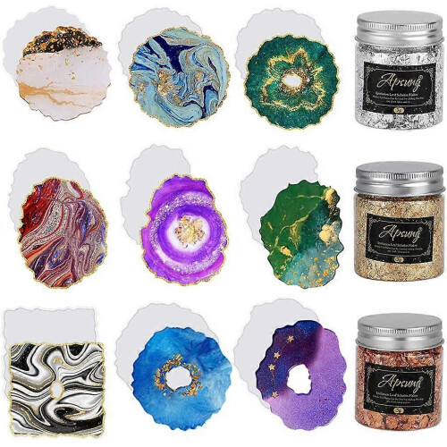 Irregular Wave Tea-Cup Coaster Silicone Molds for DIY Resin Artwork, Home Decor