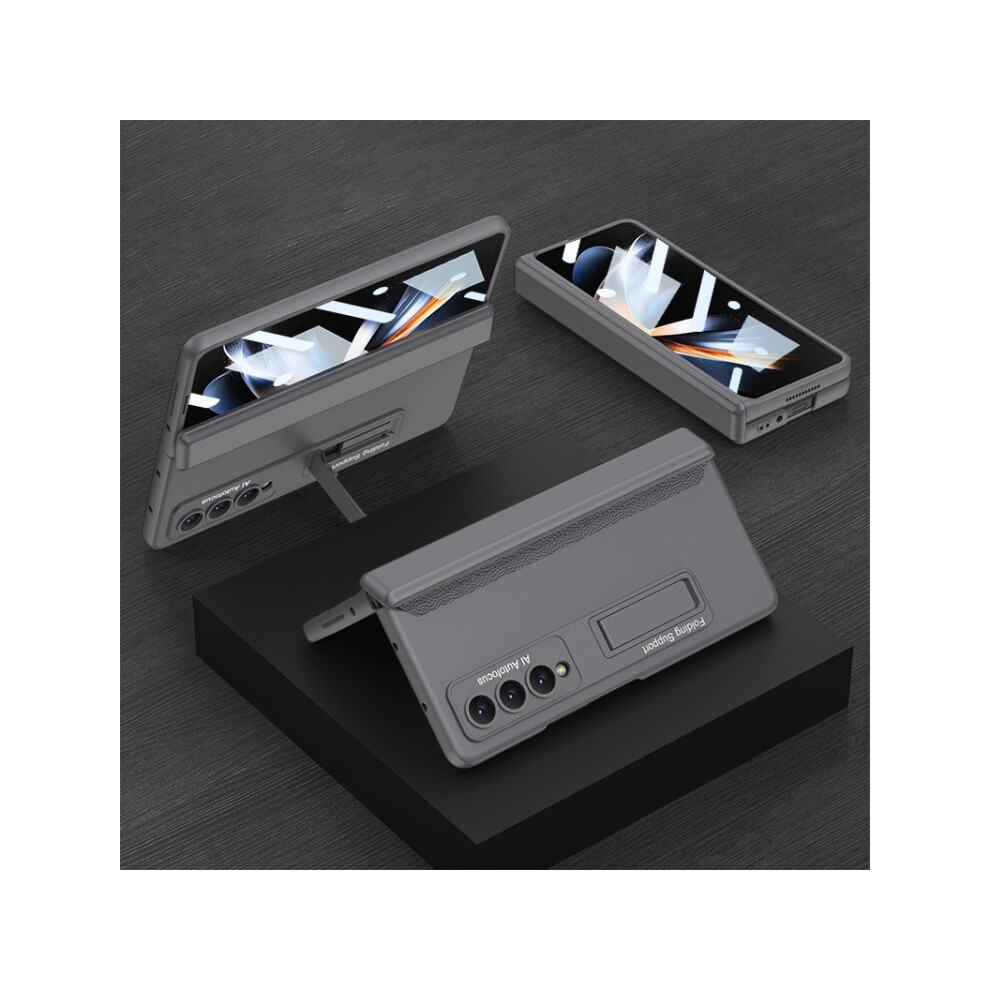 Compatible Gift Samsung Galaxy Z Fold4 Gkk Integrated Magnetic Hinge Folding Phone Case(Grey): Grey 8323175319275