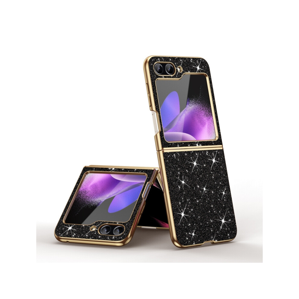 Compatible Gift Samsung Galaxy Z Flip6 / Flip7 Fe Electroplate Glittery Shockproof Phone Case(Black):For Samsung Galaxy Z Flip6 / Flip7 Fe Black 3598824159013