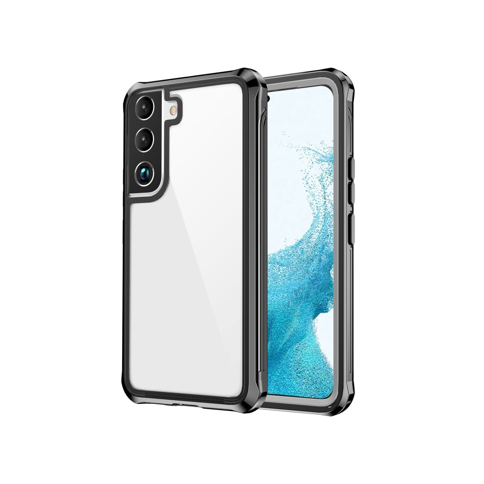 Compatible Gift Samsung Galaxy S22 5G Redpepper Transparent Dot Shockproof Waterproof Pc + Tpu Phone Case(Black):For Samsung Galaxy S22 5G Black 3581503314889