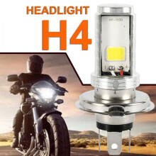 H4 LED Motorcycle Headlight Bulb 6000K White Hi/Lo Beam Fog Light Conversion Kit