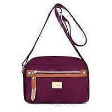 (Purple) 9 Colors Popularate Nylon Crossbody Bag,Waterproof Shoulder Bags with Multi Pockets