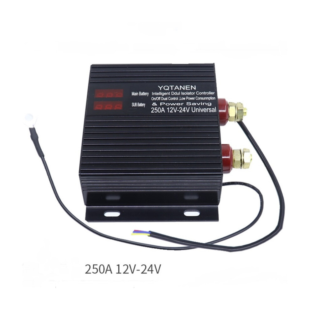 (250A) Lcd Dual Battery Smart Isolator Universal 12V/24V Voltage Sensitive Relay For Rv 110691666758