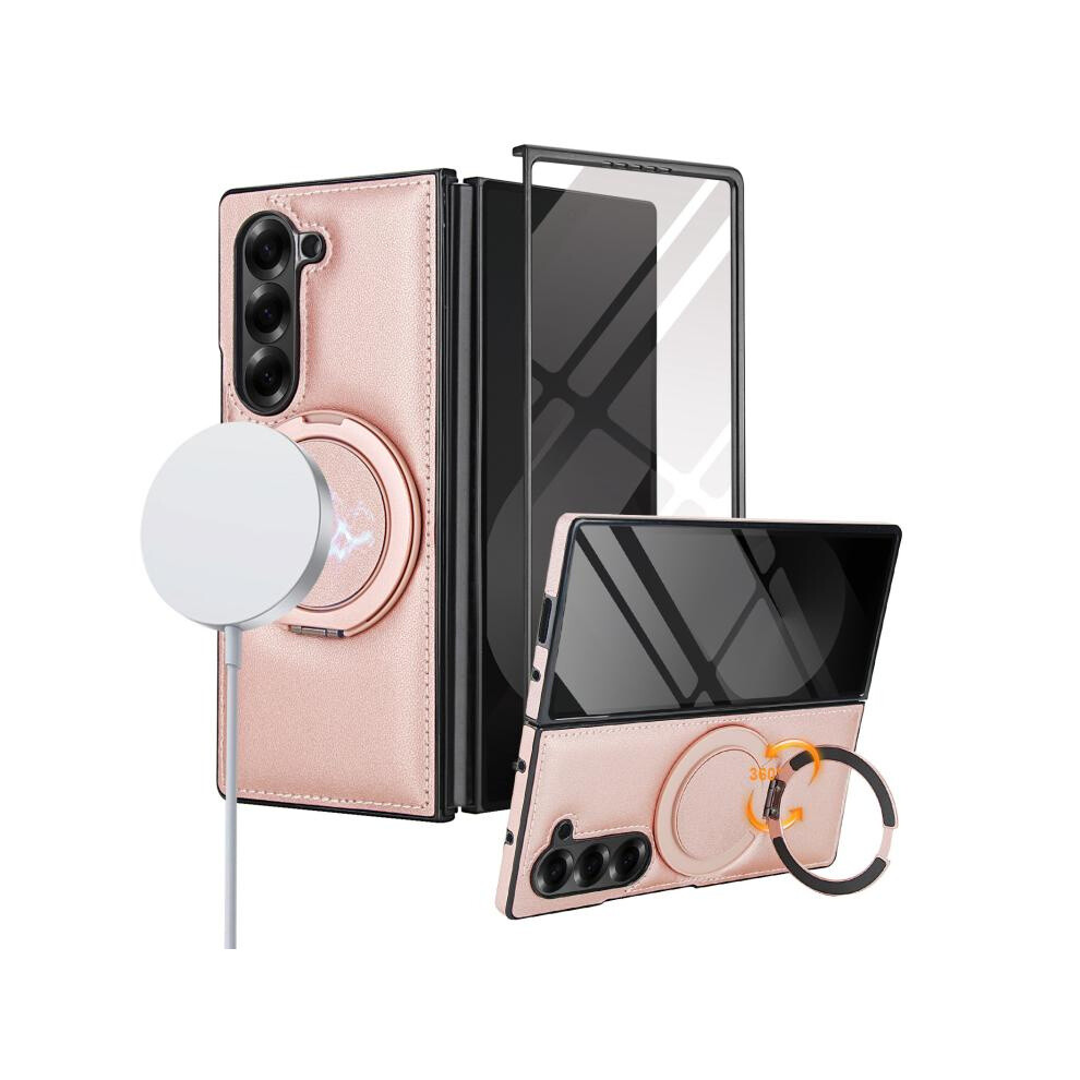Magsafe Magnetic Case/Screen Protector Compatible Gift Samsung Galaxy Z Fold6 (Rose ):For Samsung Galaxy Z Fold6 Gold 3403292163526
