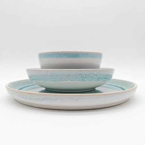 Reactive Blue Glaze Dinnerware Salad Bowl 4pc Set 19.5cm 2