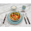 Reactive Blue Glaze Dinnerware Salad Bowl 4pc Set 19.5cm 4
