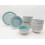 Reactive Blue Glaze Dinner Set Plates Bowls 12 2