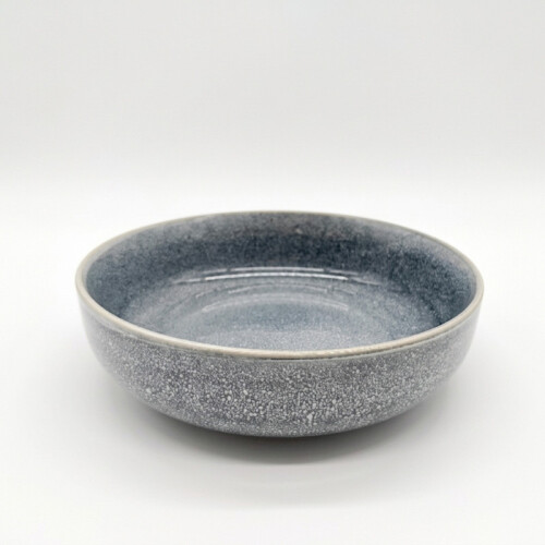 Reactive Ash Blue Glaze Dinnerware Pasta Bowl 4pc Set 20cm 1