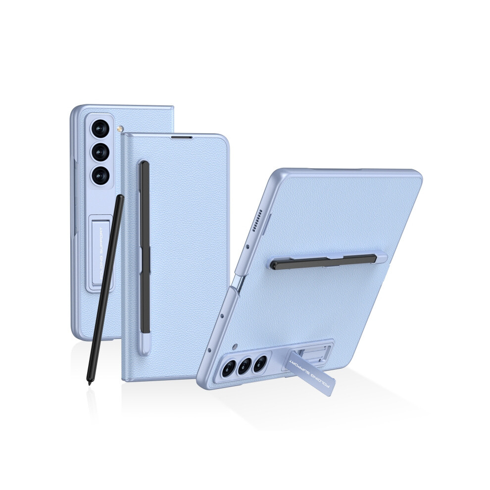 Gkk Flip Case Compatible Gift Samsung Galaxy Z Fold5 With Pen Slot ( Blue):For Samsung Galaxy Z Fold5 Light/Blue 7056706125717