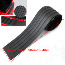 (90cm) Car Rubber Rear Bumper Protector Trim Strip for Trunk Sill Guard Scratch Prevention
