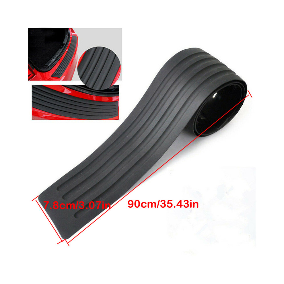 (90Cm) Car Rear Bumper Scratch Strip Protector Cover Non-Slip Sports Rubber Trim Guard 123643763009