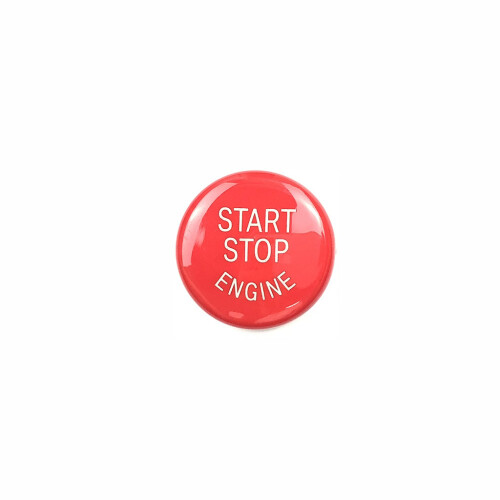 (Red) Engine START STOP Button Accessories Key Decor for BMW Car Replace Cover
