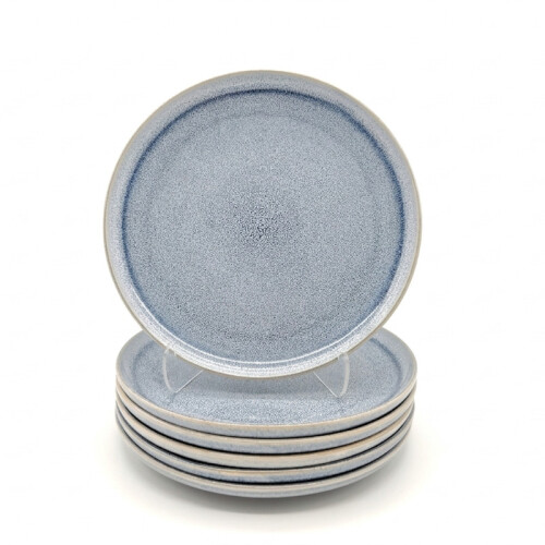 Reactive Ash Blue Glaze Dinnerware Dinner Plate 6pc Set 26.5cm 1