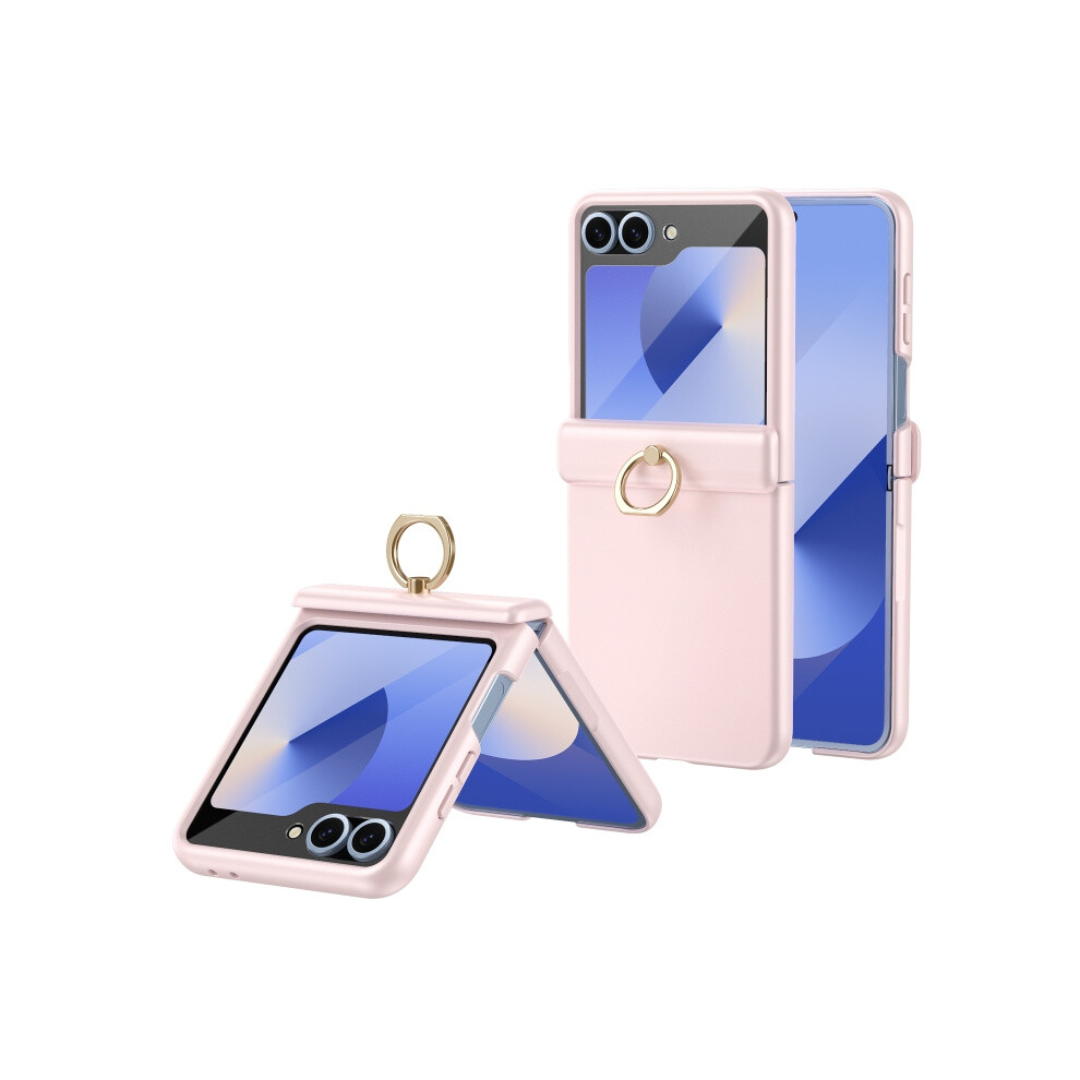 Compatible Gift Samsung Galaxy Z Flip5 Starry Night Electroplated Ring Case With Integrated Drop Protection (Pink):For Samsung Galaxy Z Flip5 Pink 6132027143737