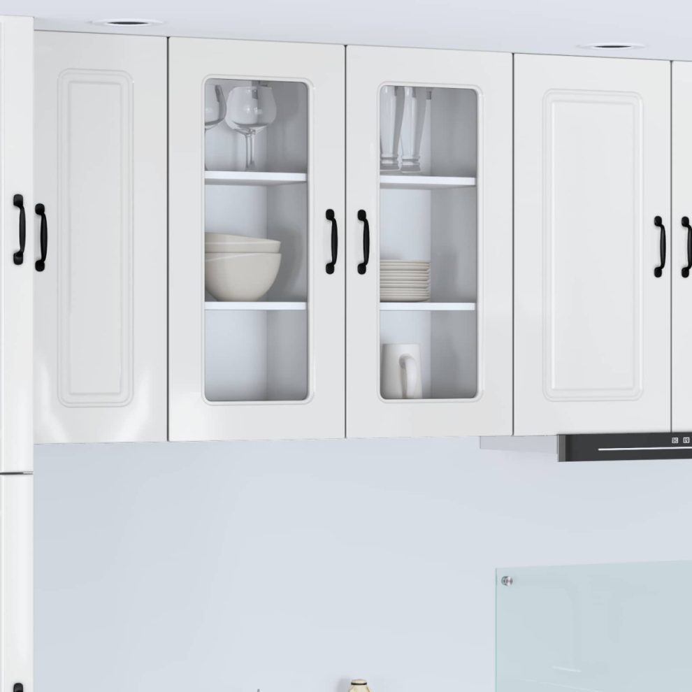 Vidaxl Dishwasher Panel Kalmar 2 Pcs High Gloss 40 X 31 X 80 Cm White