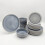 Reactive Ash Blue Glaze Dinner Set Plates Bowls 12pc Set 2
