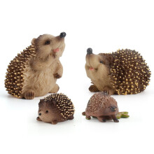 (4pcs) Realistic Hedgehog Models Animal Action Figures Figurines Wild Forest Animal Zoo Models For Children Educational Toys