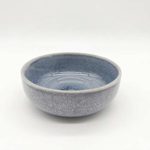 Reactive Ash Blue Glaze Dinnerware Cereal Bowl 4pc Set 16cm 1