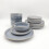 Reactive Ash Blue Glaze Dinner Set Plates Bowls 12pc Set 3