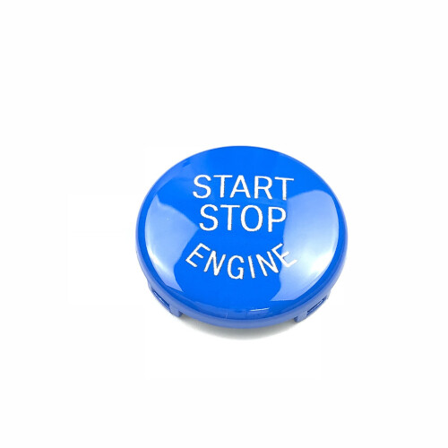 (Blue) Engine START STOP Button Accessories Key Decor for BMW Car Replace Cover