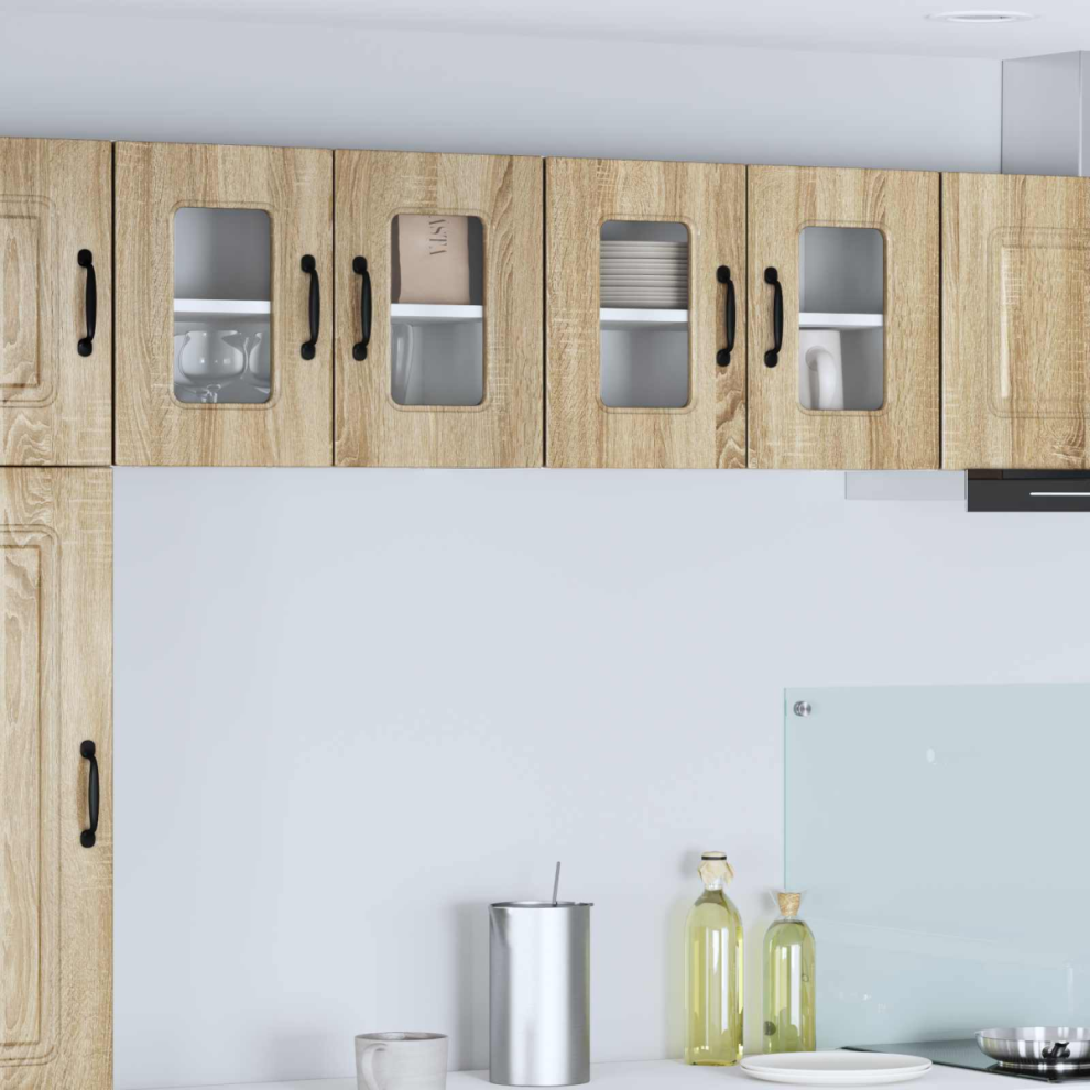 Vidaxl Kitchen Wall Cabinet With Shelf 2 Pcs White 60 X 31 X 40 Cm - Image 3