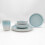Reactive Blue Glaze Dinner Set Plate Bowl Cup 24 2