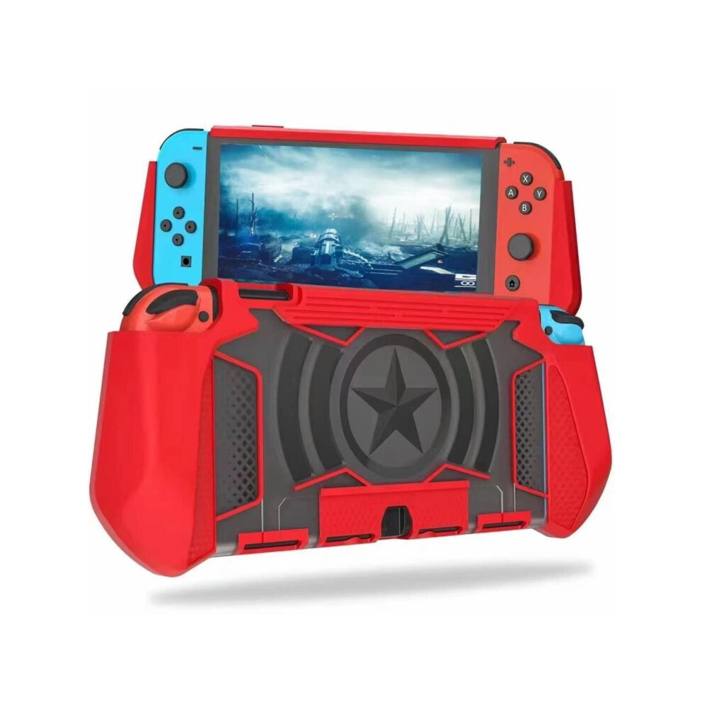 Dockable Case Compatible For Nintendo Switch, Tpu Grip Protective Cover Case With Ergonomic Design And Comfort Grip 609808377460