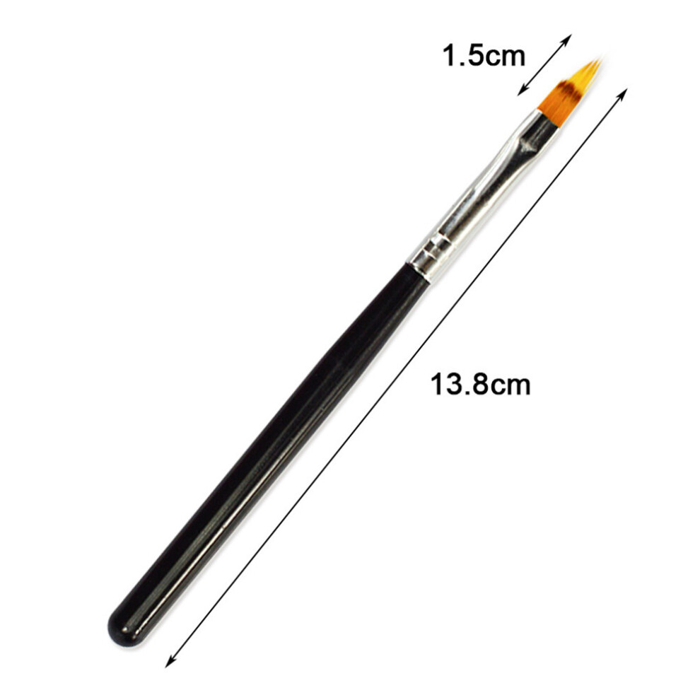 Black (Black) 1Pcs Nail Art Brush Gradient Draw Polish Painting Uv Gel Liner Pen Manicure