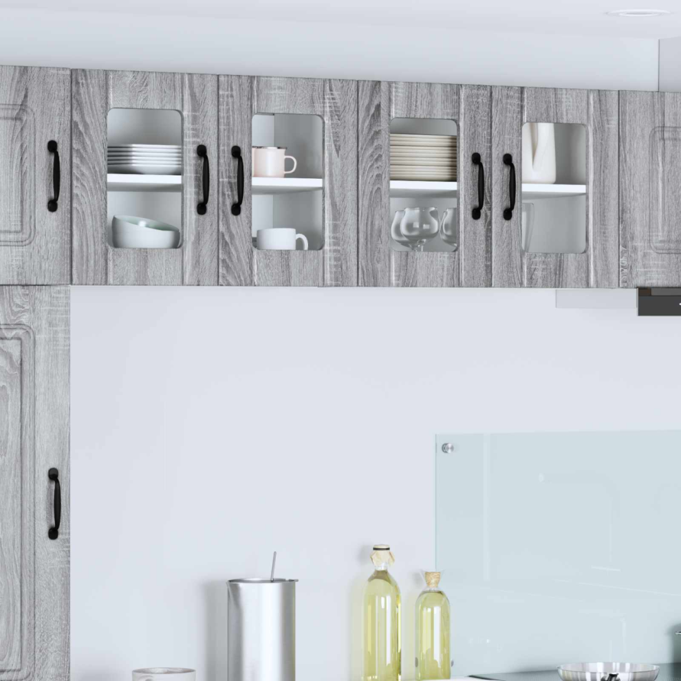 Vidaxl Dishwasher Panel Lucca 2 Pcs Grey Sonoma 60 X 31 X 40 Cm