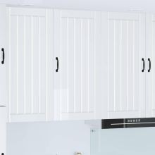 vidaXL Dishwasher Panel Lucca High Gloss White 50 x 31 x 100 cm