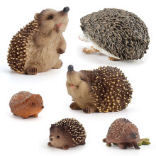 (6pcs) Realistic Hedgehog Models Animal Action Figures Figurines Wild Forest Animal Zoo Models For Children Educational Toys