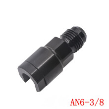 (AN6-3/8) Black Fuel Adapter Fitting 6AN to 3/8" 5/16"GM Quick Connect w/Thread EFI Female