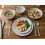 Reactive Cream Glaze Dinner Set Plates Bowls 18pc Set 4