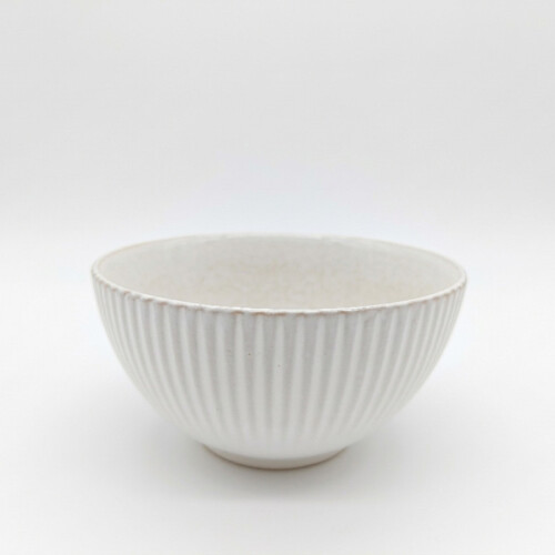 Reactive Cream Glaze Dinnerware Cereal Bowl 4pc Set 15cm 1