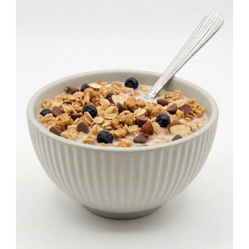 Reactive Cream Glaze Dinnerware Cereal Bowl 4pc Set 15cm 2