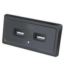3.1A Dual USB Port Fast Charger Socket Power Outlet Panel 12V Motorcycle Car RV