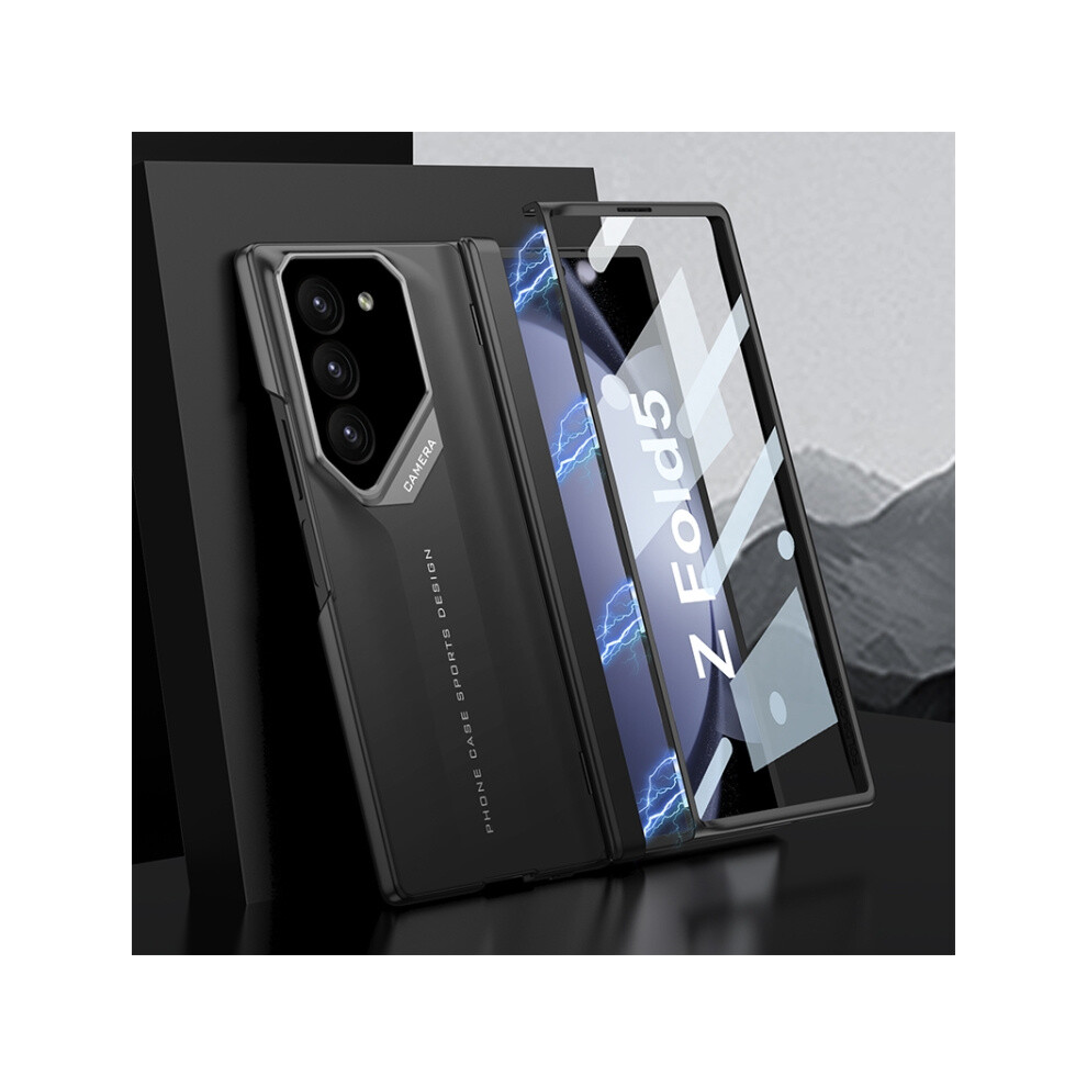 Gkk Integrated Magnetic Folding Hinge Supercar Phone Case Compatible Gift Samsung Galaxy Z Fold5 (Black):For Samsung Galaxy Z Fold5 Black 335549195390