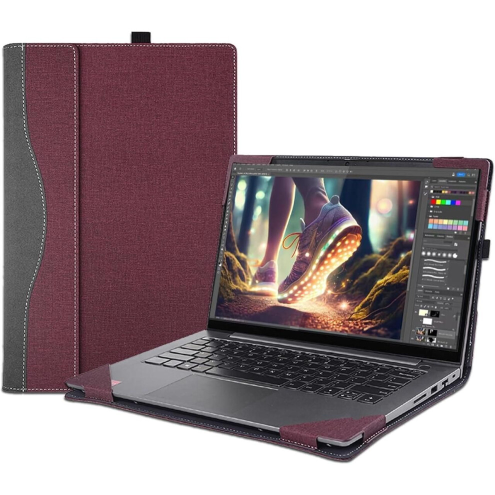 16 Inch Laptop Cover Case For Lenovo Yoga 7 2-In-1 16Ahp9 /16Iml9 & Yoga Slim 7 Pro 16Ach6 16Arh7 16Iah7,Pu Leather Protective Shell Detachable Laptop 609808353389