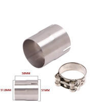 (51 to 52mm) Universal 51mm to 52-64mm Motorcycle Exhaust Adapter Reducer Connector Pipe