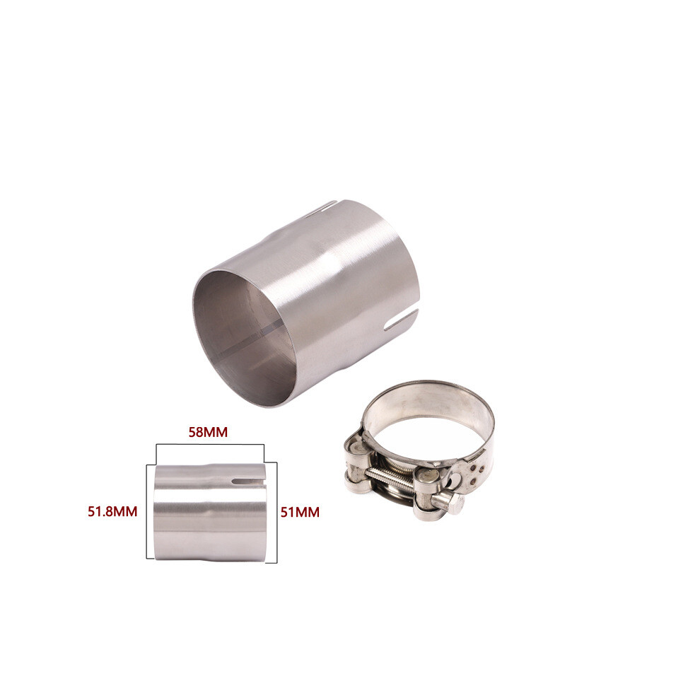 (51 To 52Mm) Universal 51 To 52 54 56 58 62 64Mm Link Adapter Universal Exhaust Pipe Motorcycle 413590925262