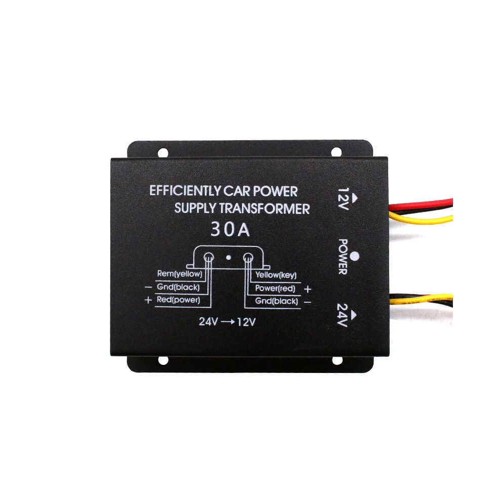 (30A) 10A-30A Car 24V To 12V Voltage Reducer Power Converter Step Down Inverter 110691667021