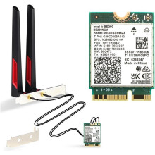 BE200 Bluetooth 5.4 Wi-Fi 7 Card BE200NGW Desktop Kit 2.4/5/6 GHz 802.11BE 8774Mbps Wrieless Adapter for Windows 11 Desktop PC with Antennas Not Suppo