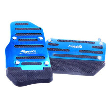 (blue) 2PCS Car Pedal Cover Set Anti-skid Automatic Transmission For Brake Accelerator