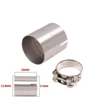 (51 to 54mm) Universal 51mm to 52-64mm Motorcycle Exhaust Adapter Reducer Connector Pipe