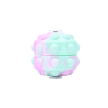 (pink) Fidget Toy Stress Ball 3D Sensory Ball Rotating Glare Push Bubble Fidget Toy Hand Grip Pinch Ball Gift for Autism Stress Relief