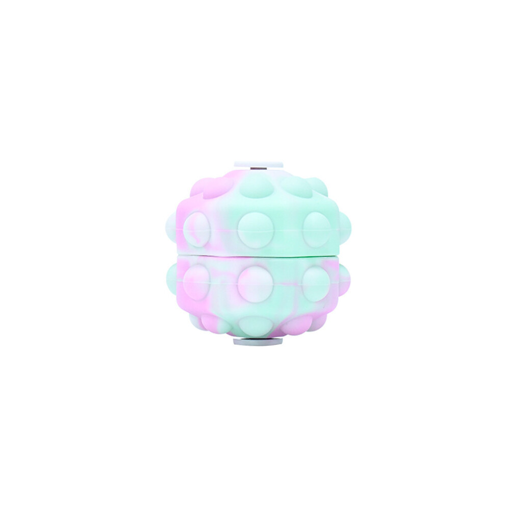 Pink (Pink) Fidget Toy Stress Ball 3D Sensory Ball Rotating Glare Push Bubble Fidget Toy Hand Grip Pinch Ball Gift For Autism Stress Relief