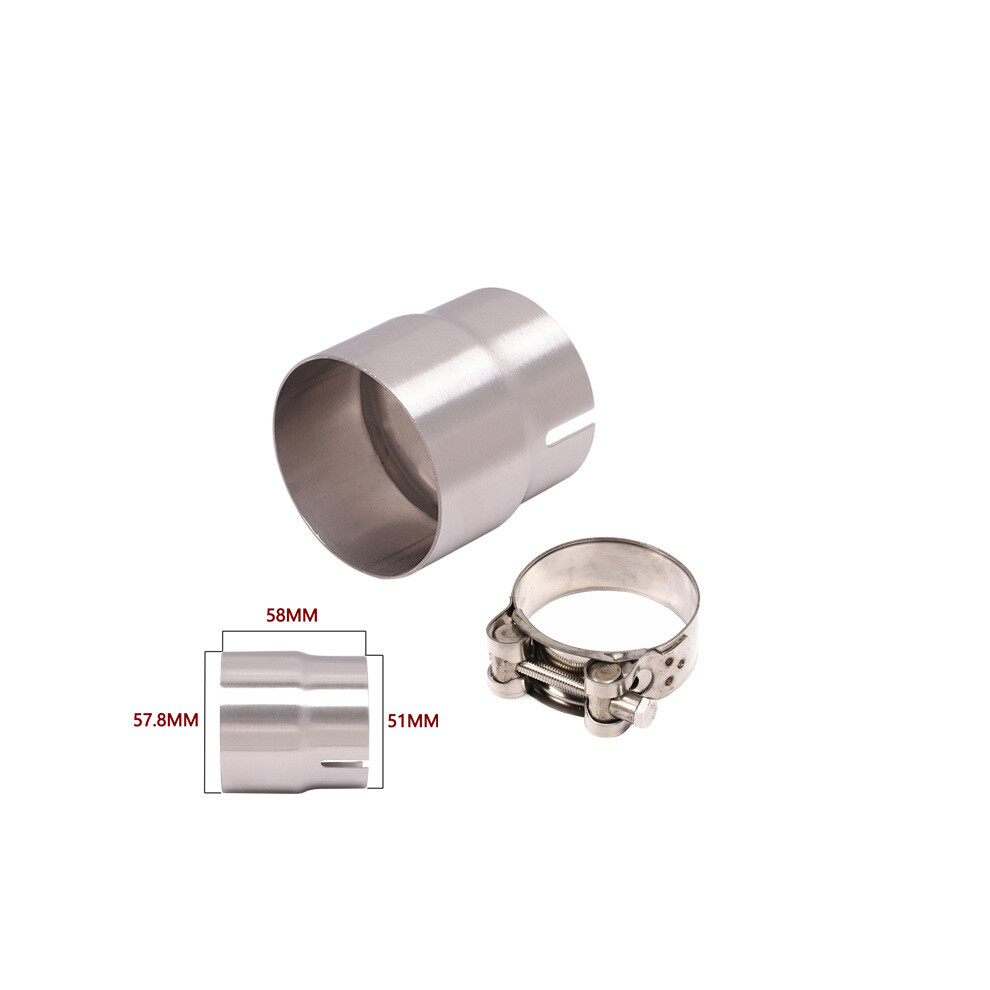 (51 To 58Mm) Universal 51 To 52 54 56 58 62 64Mm Link Adapter Universal Exhaust Pipe Motorcycle 123643763429