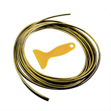 (Electroplated gold) 5M Universal Car Dashboard & Door Edge Trim Strip - Stylish Decorative Moulding with Scraper Tool